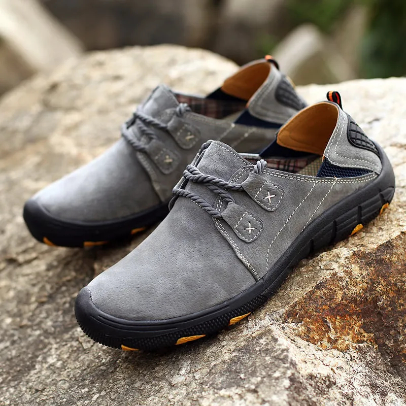 ⏰ 70% off - 2025 Newest Men's Genuine Leather Outdoor Wear-Resistant Non-slip Hiking Shoes