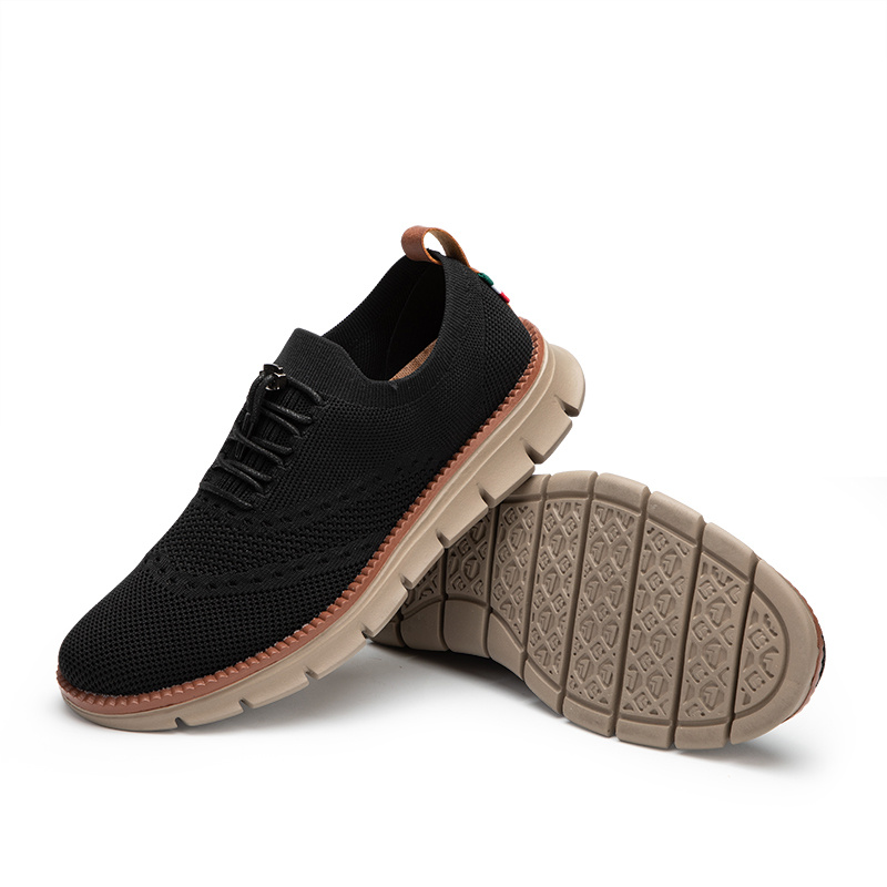 MEN'S KNITTED BREATHABLE STRAP-ON SHOCK-ABSORBING COMFORTABLE SNEAKERS