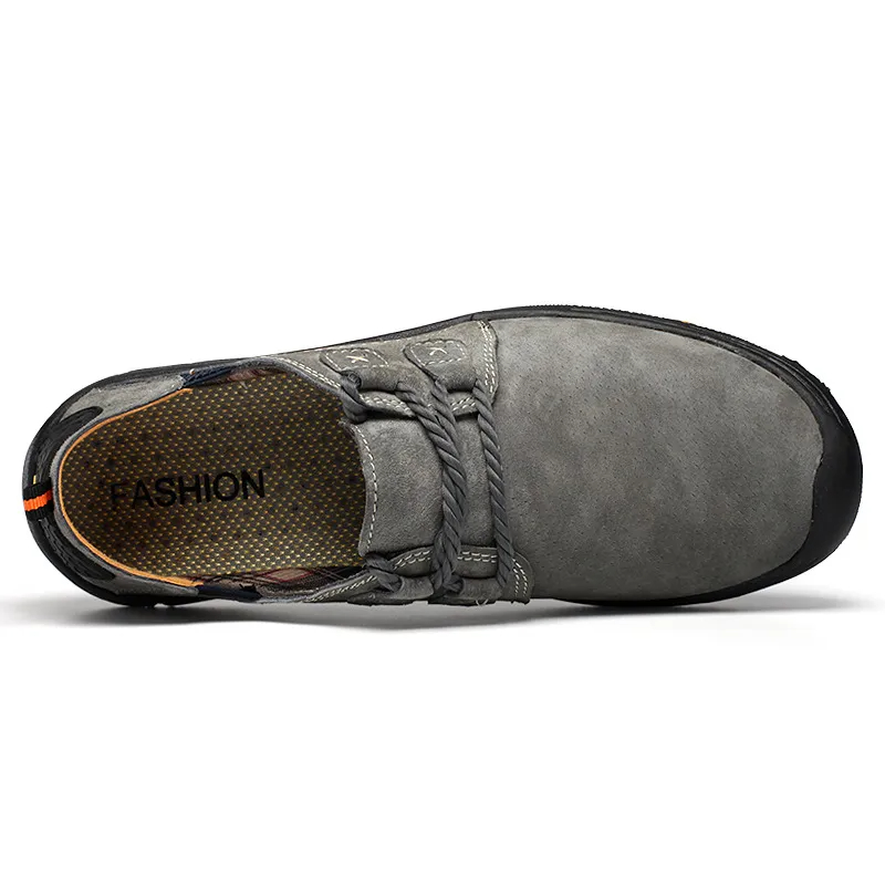 ⏰ 70% off - 2025 Newest Men's Genuine Leather Outdoor Wear-Resistant Non-slip Hiking Shoes