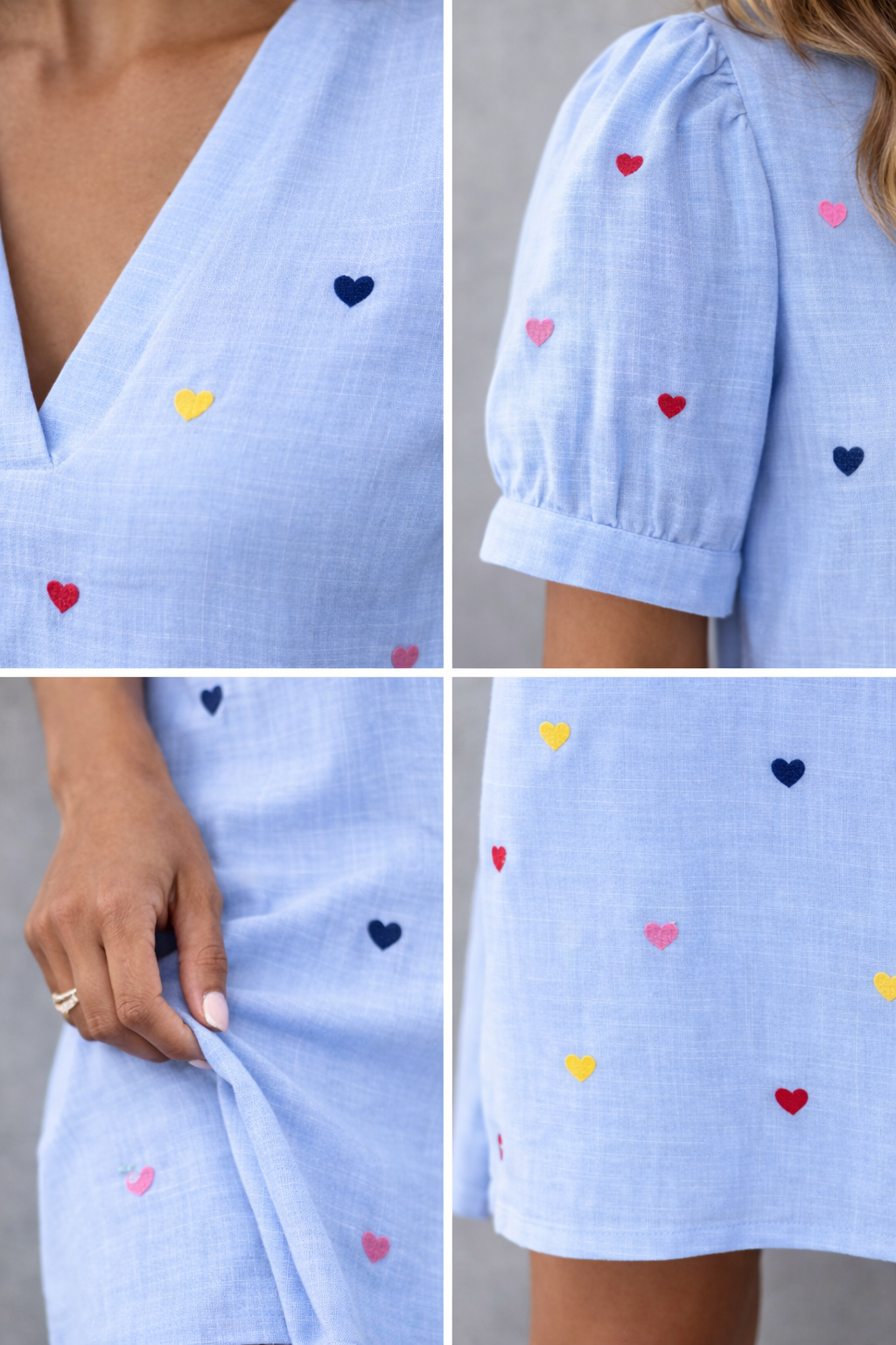 New Arrival 🔥 Women's Casual V-Neck Dress with Heart Print