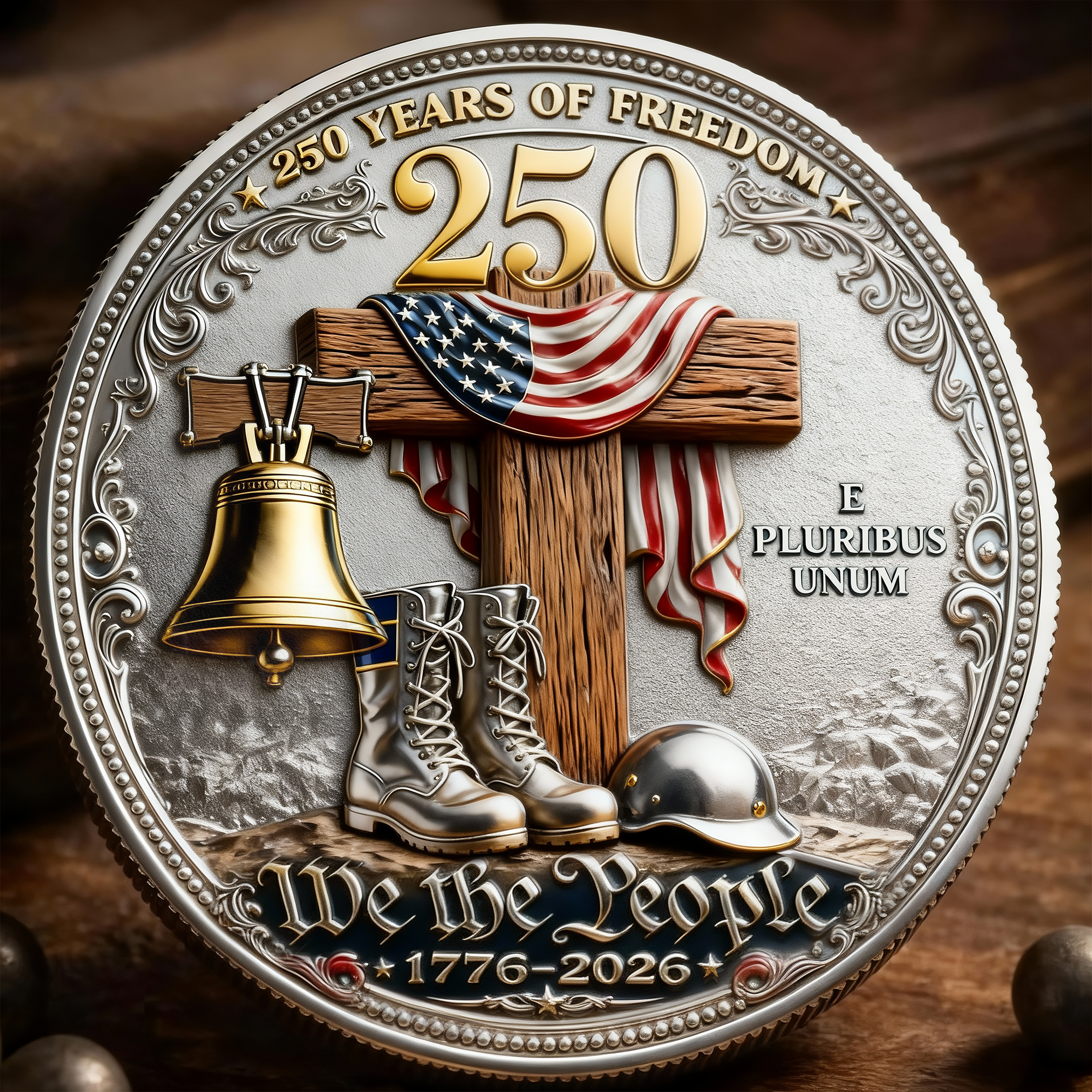 U.S. Veteran – In God We Trust | 250 Years of Freedom Commemorative Coin🦅