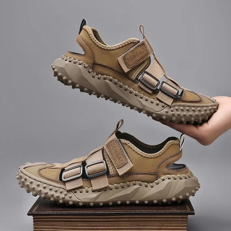 Men Orthopedic Sandals Open Back Anti-collision Round Toe Trendy 2025