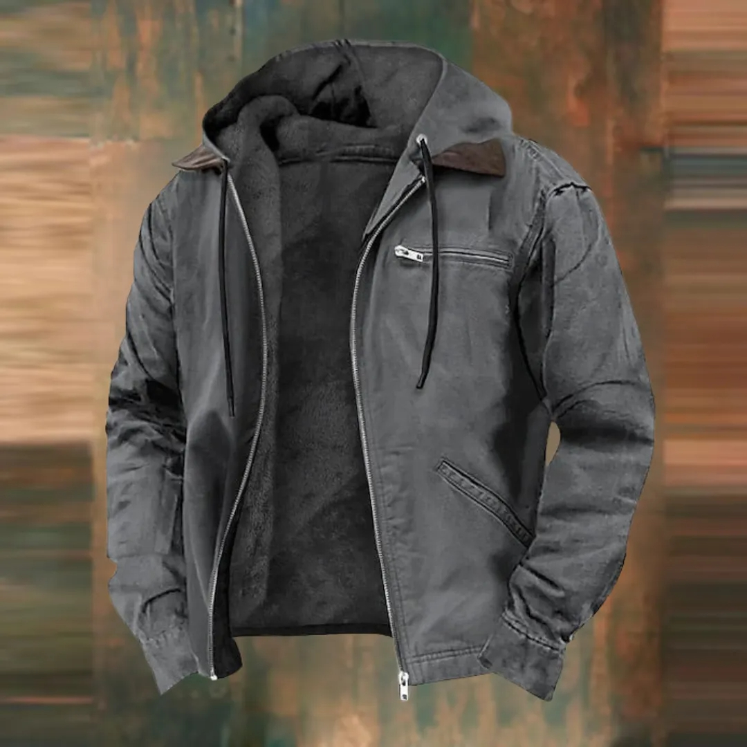 Hooded - Zipped Up - Fleece Lined Jacket