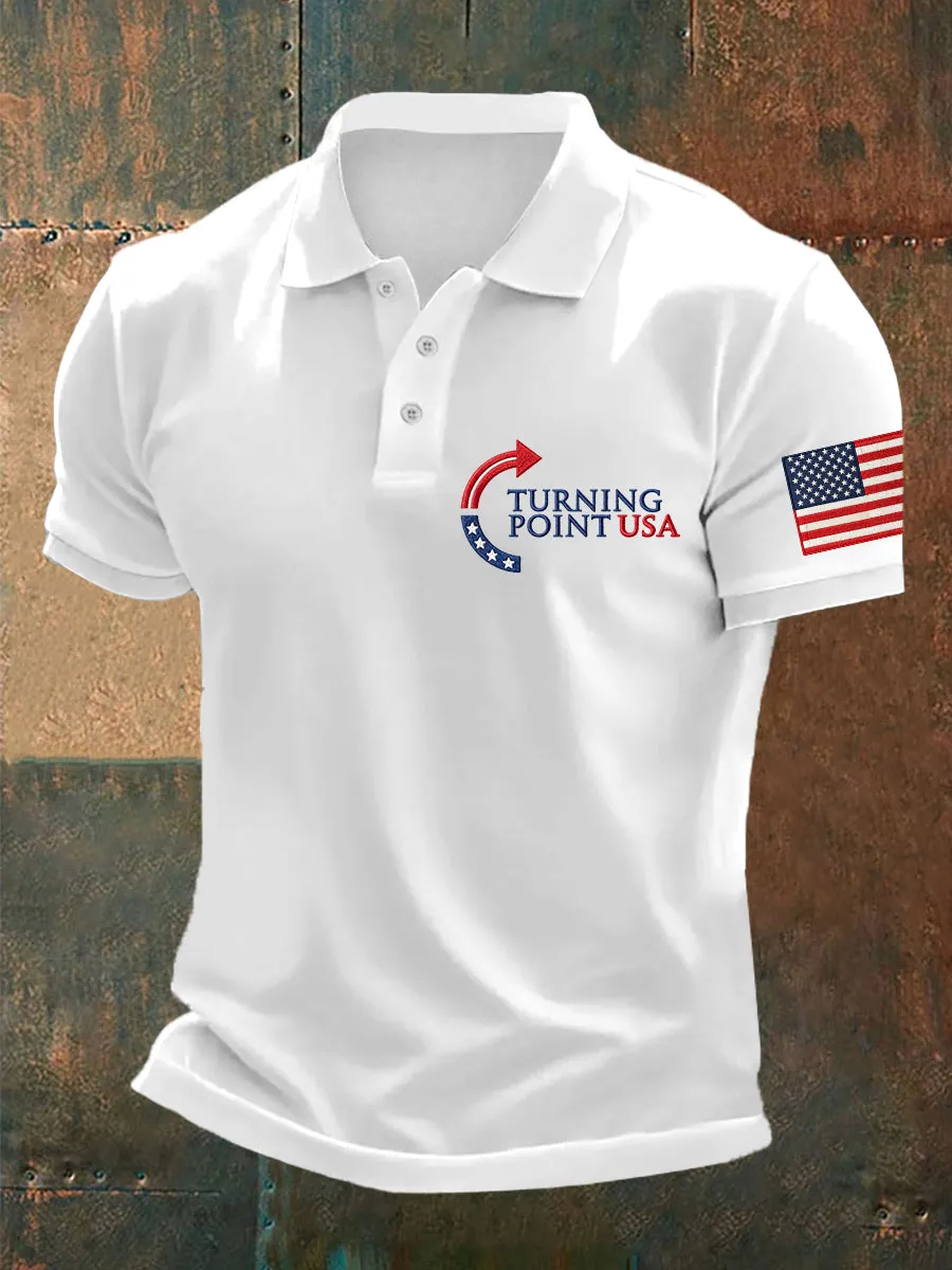 Men's Charlie Kirk Turning Point USA Trump Commemorative Shirt