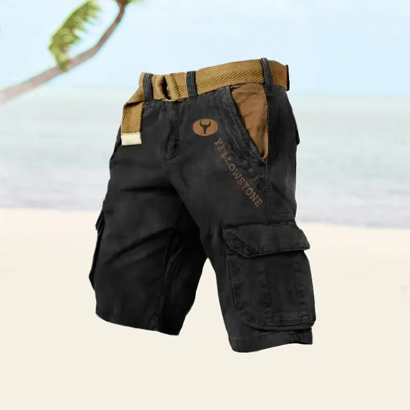 Men's multi-pocket shorts