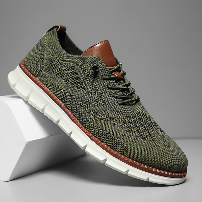 Men's Lace Up Oxford Shoes,Casual Mesh Walking Shoes Comfortable Sneakers