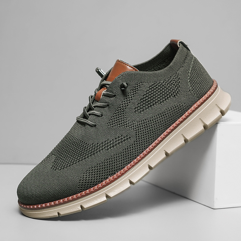 Men's Lace Up Oxford Shoes,Casual Mesh Walking Shoes Comfortable Sneakers