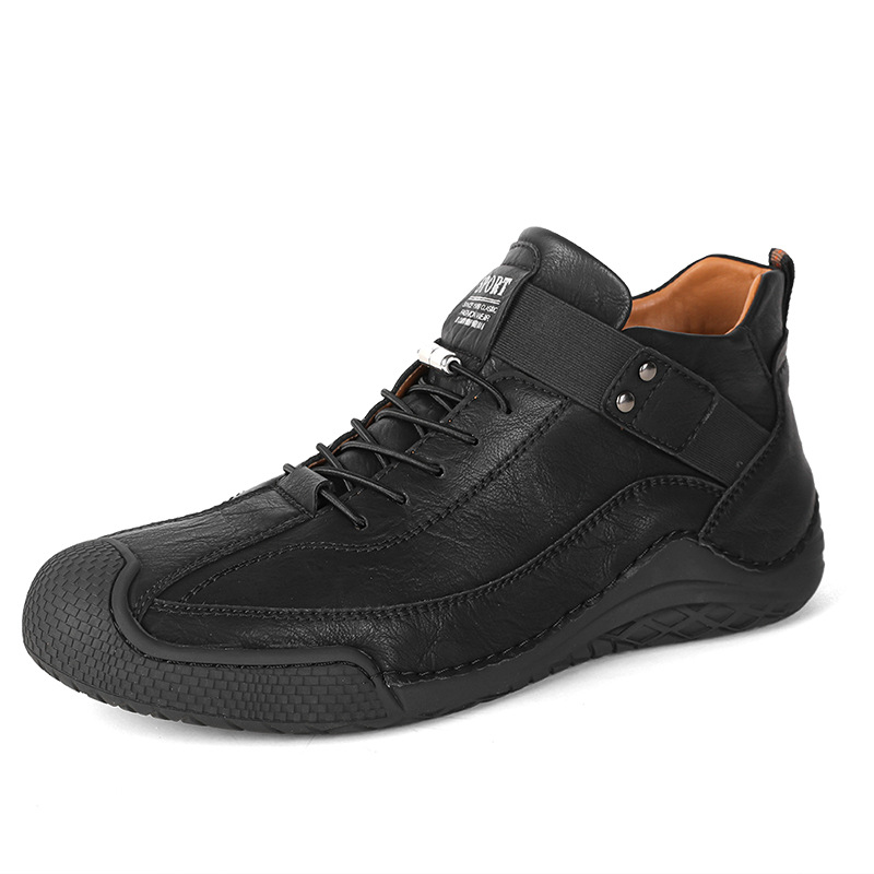 Last Day 50% OFF🔥Men's mid-cut British style hand-stitched casual leather shoes