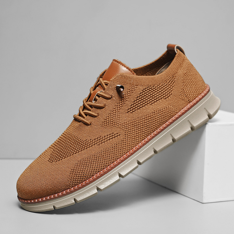 Men's Lace Up Oxford Shoes,Casual Mesh Walking Shoes Comfortable Sneakers