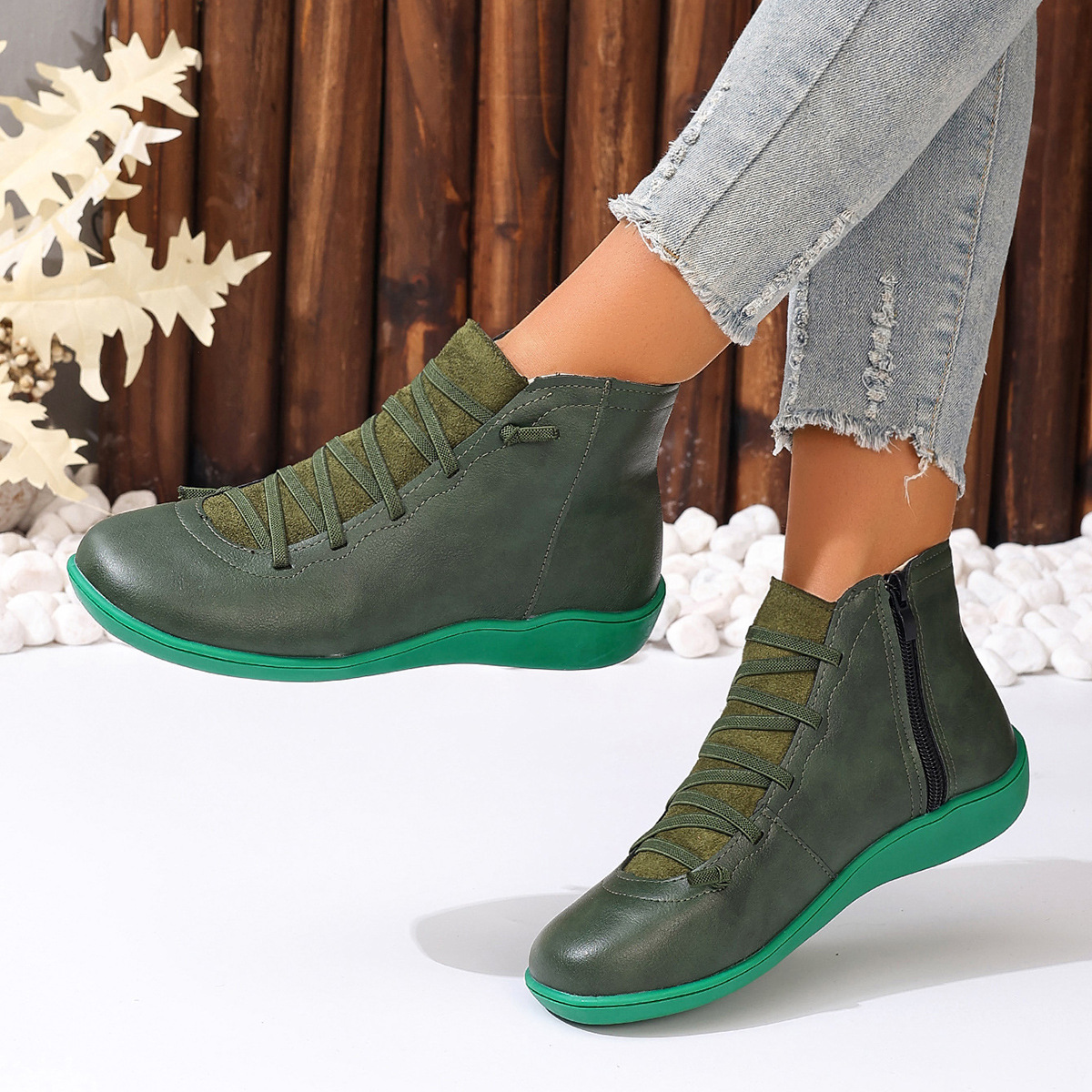 🔥Last Day Promotion 50% OFF🔥 - Women's Comfortable Handmade Leather Foot Support Boots