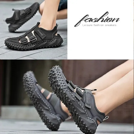 Men Orthopedic Sandals Open Back Anti-collision Round Toe Trendy 2025