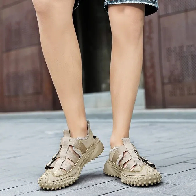Men Orthopedic Sandals Open Back Anti-collision Round Toe Trendy 2025