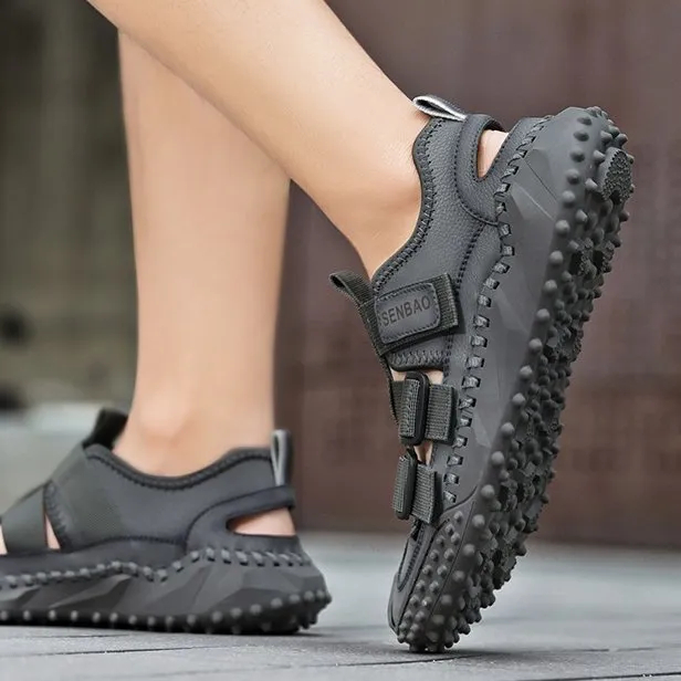 Men Orthopedic Sandals Open Back Anti-collision Round Toe Trendy 2025