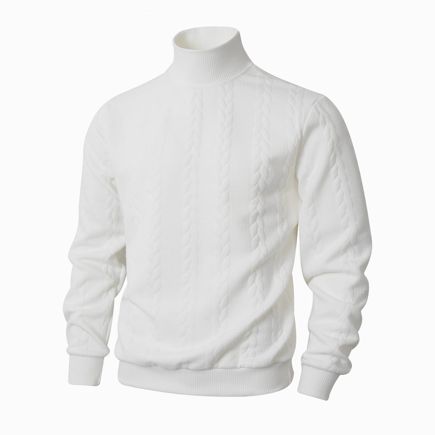 🎄Limited-time offer🔥-Men's jacquard textured turtleneck knit sweater