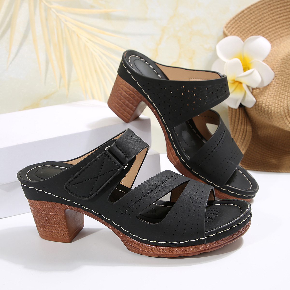Women's Summer High-Heel Cutout Orthopedic Sandals
