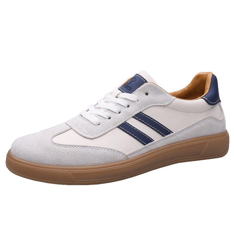 Men's genuine leather breathable sports orthotic shoes