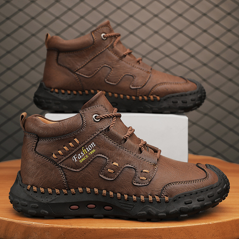 ⏰Today 70% off-Men's genuine leather non-slip and anti-collision orthopedic loafers with arch support