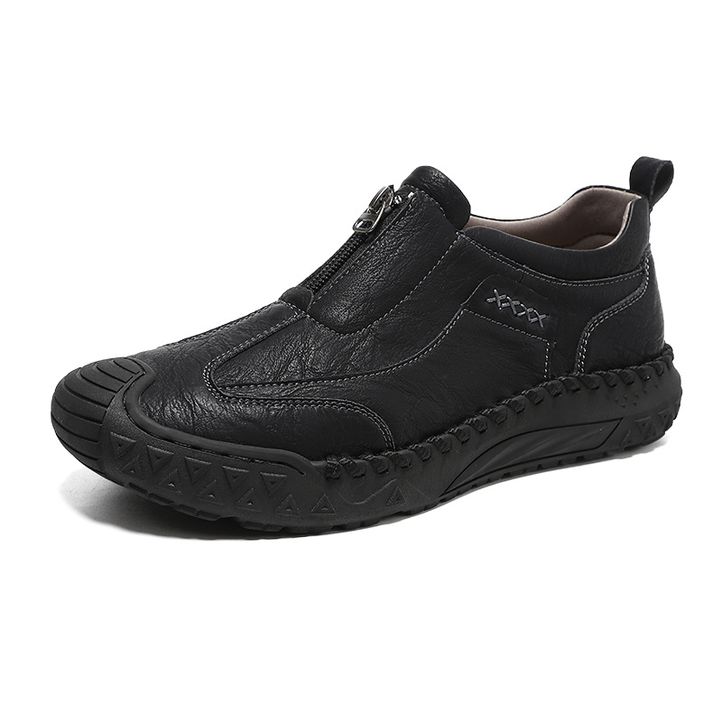 ⏰ 60% off -Men's genuine leather handmade non-slip slip-on shoes with corrective function