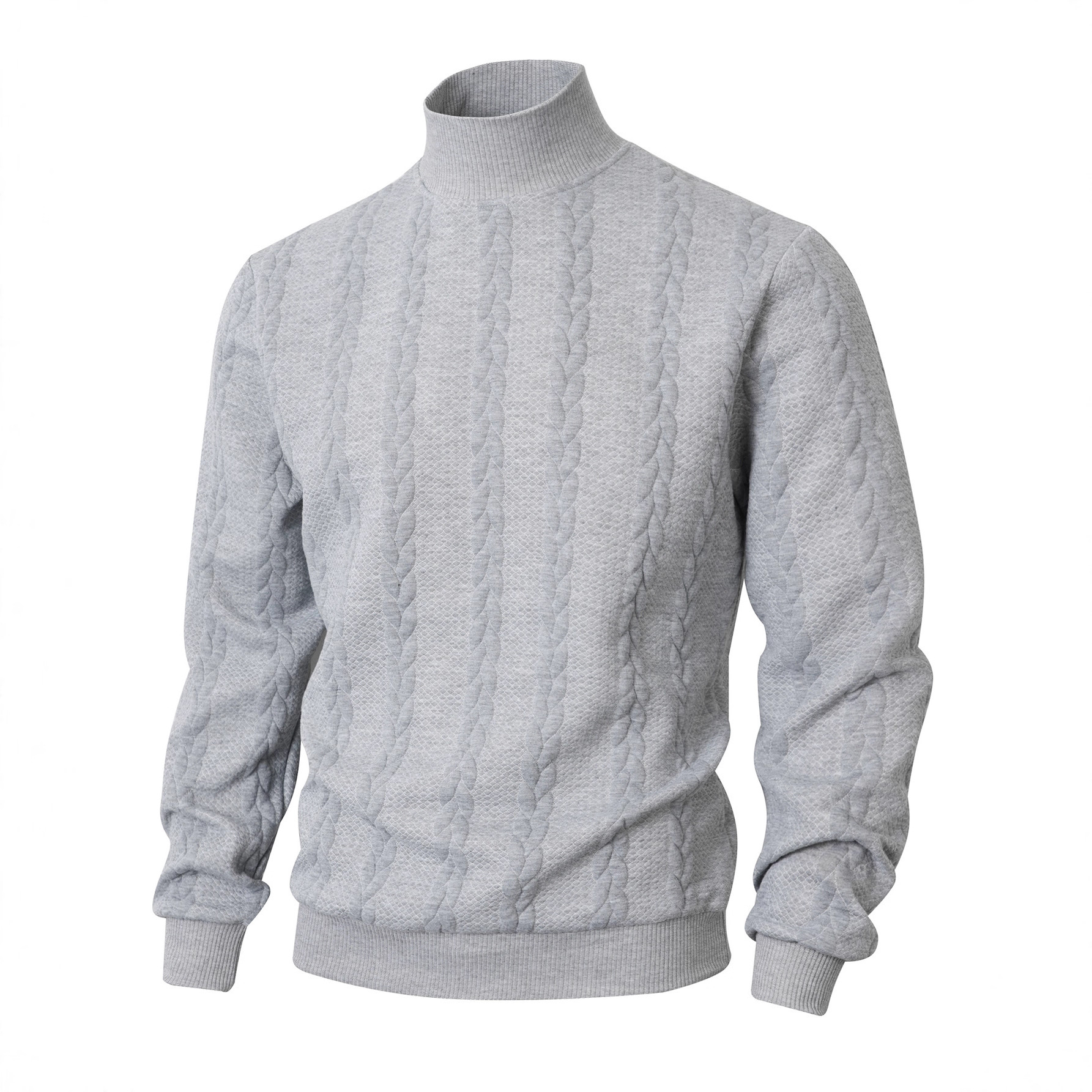 🎄Limited-time offer🔥-Men's jacquard textured turtleneck knit sweater