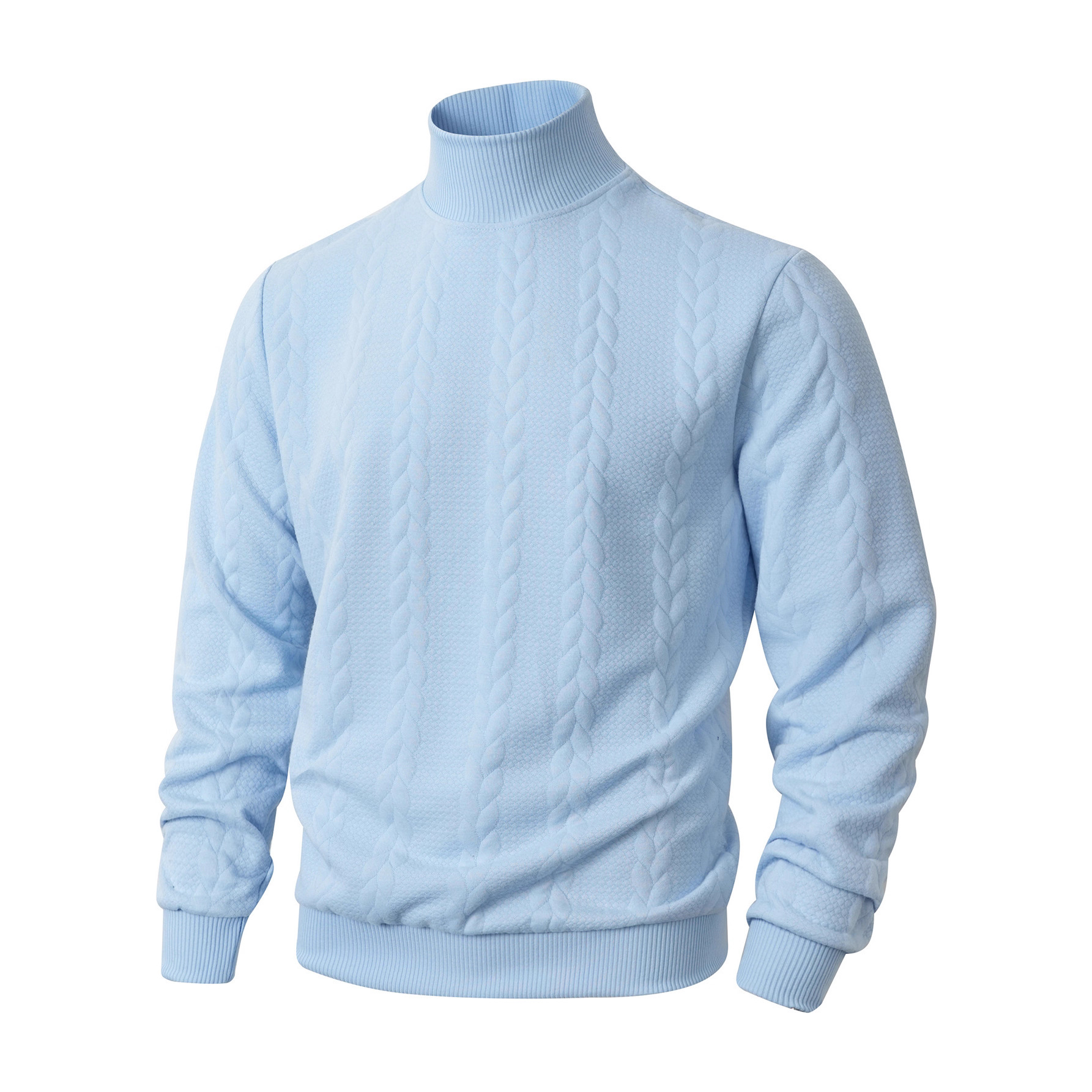 🎄Limited-time offer🔥-Men's jacquard textured turtleneck knit sweater