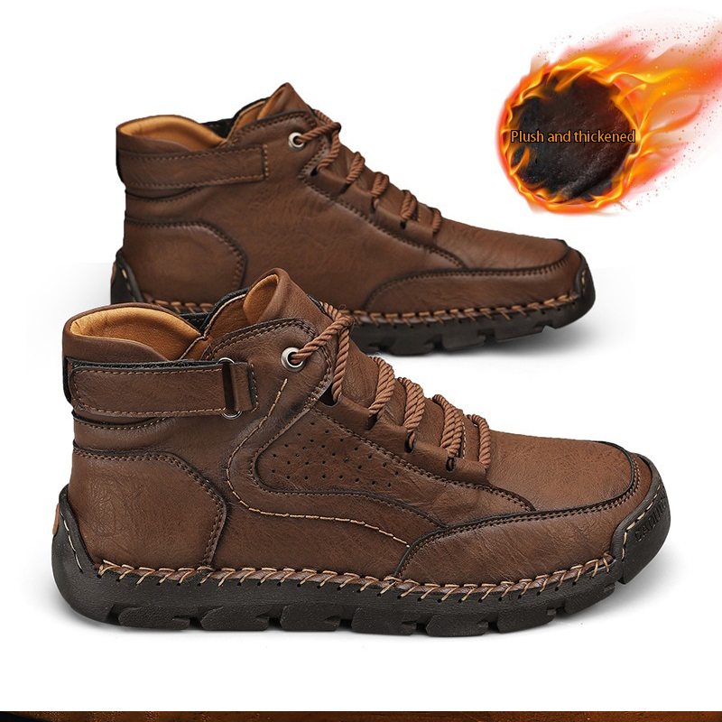 ⏰Limited Time Sale 70% OFF-Handcrafted men's orthopedic leather boots with arch support