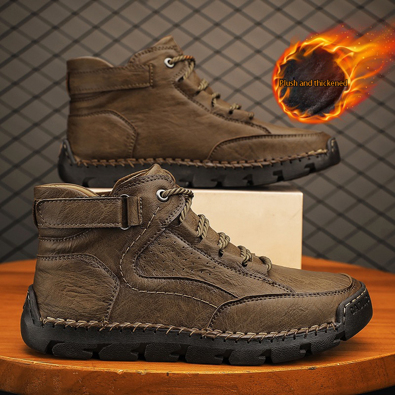 ⏰Limited Time Sale 70% OFF-Handcrafted men's orthopedic leather boots with arch support