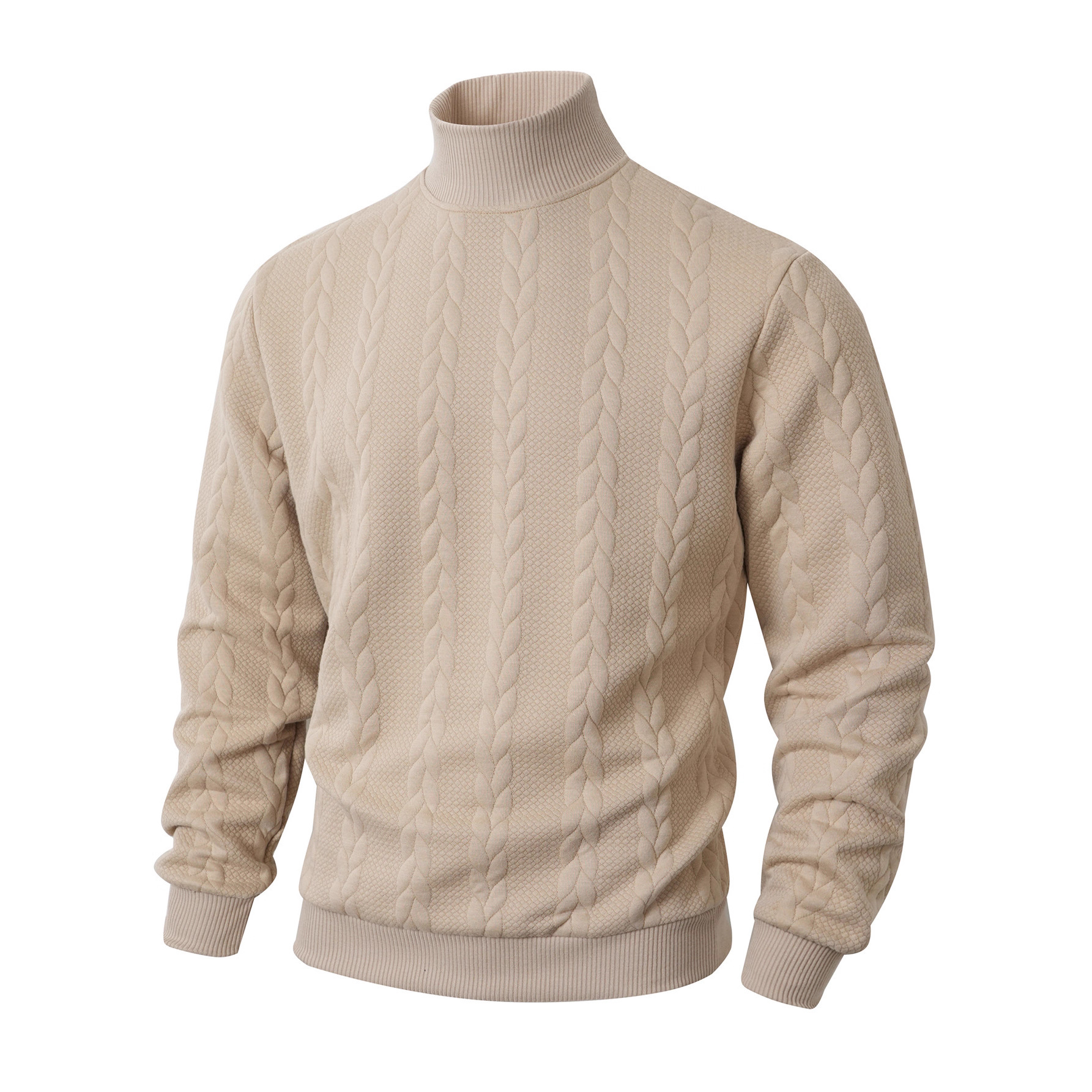 🎄Limited-time offer🔥-Men's jacquard textured turtleneck knit sweater