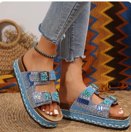 🔥🔥2026 New Arrival Orthopedic Platform Rhinestone Sandals for Women