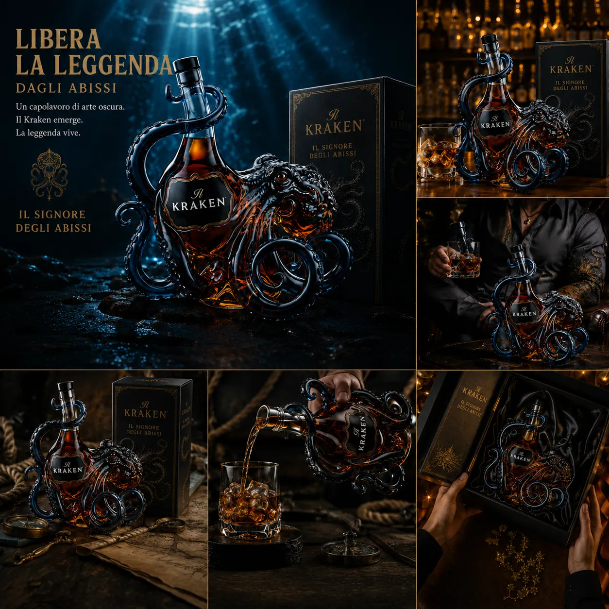 🐙 🥃 This 3D Octopus Art Bottle Is Taking Over Home Bars Worldwide🔥