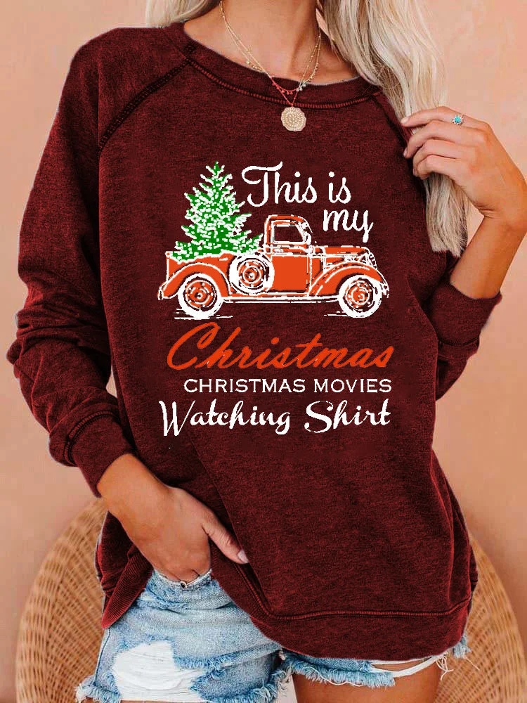 Women’s This is My Hallmark Christmas Movies Watching Shirt Sweatshirt