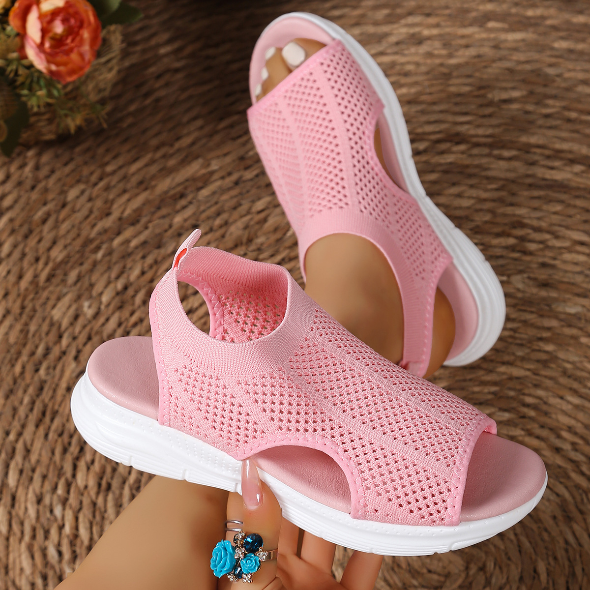 🔥New arrivals: 50% off-Women's Orthopedic Fly-Knit Platform Sports Sandals
