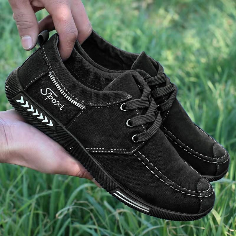 🔥Promotion - 60% OFF🔥Men's Spring/Autumn Canvas Shoes: Odor-Resistant, Non-Slip, and Durable—Featuring a Breathable, Soft Sole with Arch Support.
