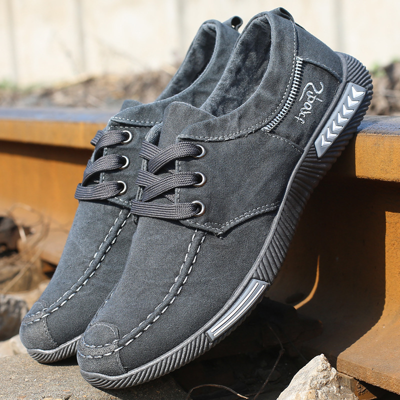 🔥Promotion - 60% OFF🔥Men's Spring/Autumn Canvas Shoes: Odor-Resistant, Non-Slip, and Durable—Featuring a Breathable, Soft Sole with Arch Support.
