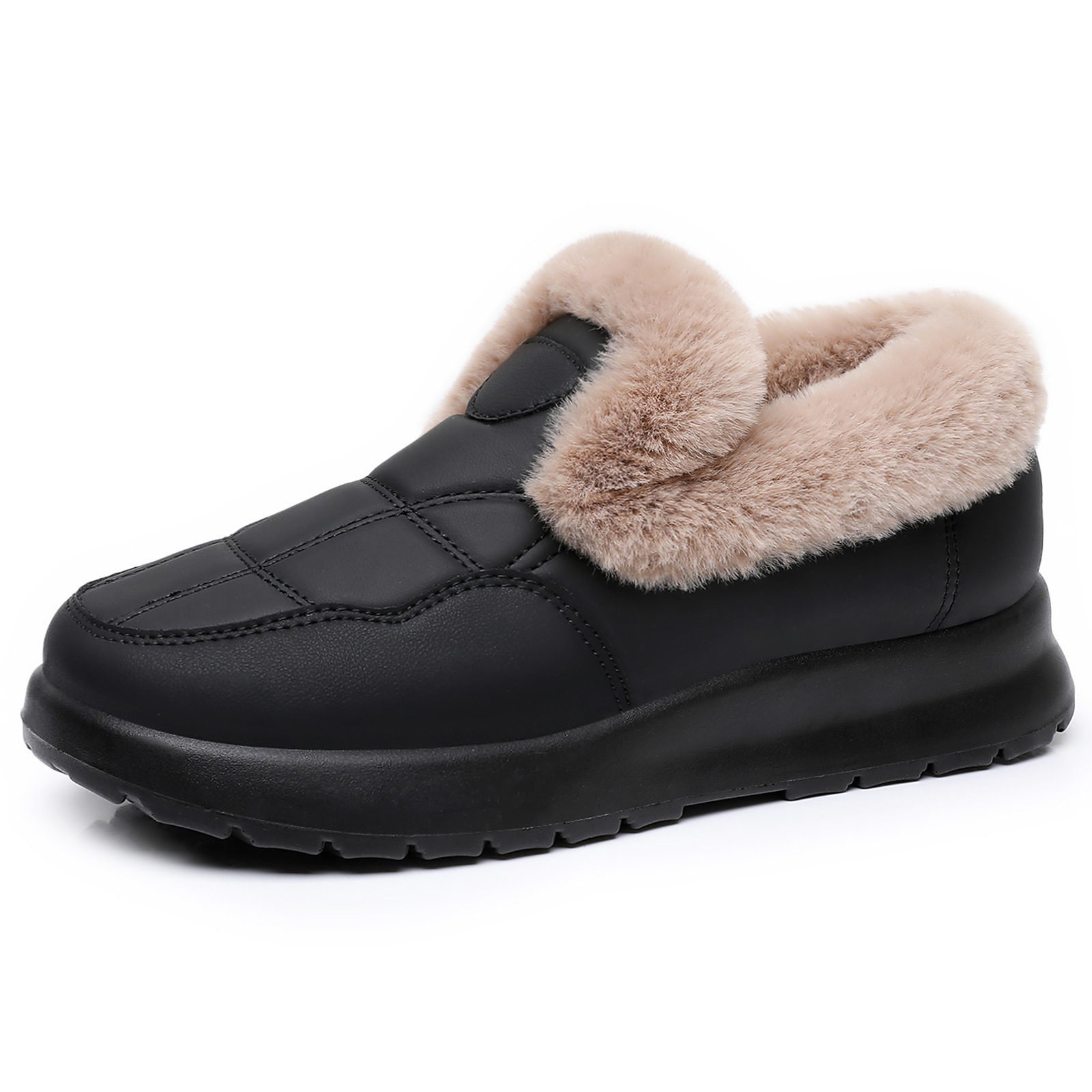 Women’s Winter Warm Slip-On Boots – Fur Lined, Cozy & Anti-Slip