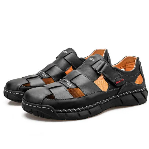⏰Promotion - 50% OFF🔥 Summer Mens Genuine Leather Sandals