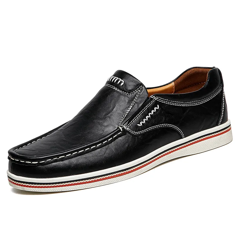 MEN'S SLIP-ON GENUINE LEATHER ORTHOPEDIC CASUAL SHOES WORK SHOES