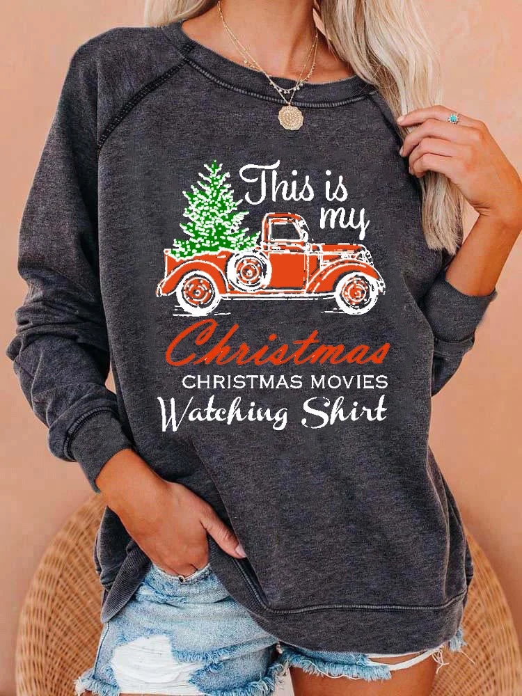 Women’s This is My Hallmark Christmas Movies Watching Shirt Sweatshirt