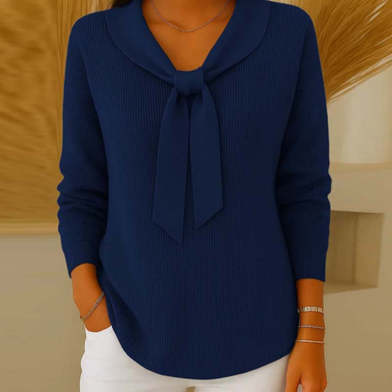 Women's Bow V-Neck Sweater