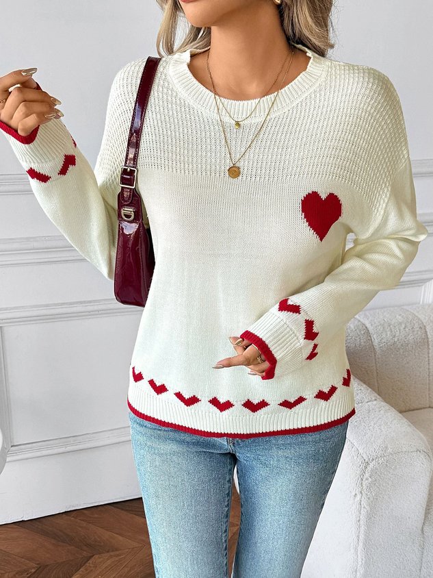 Knitted Casual Crew Neck Sweater