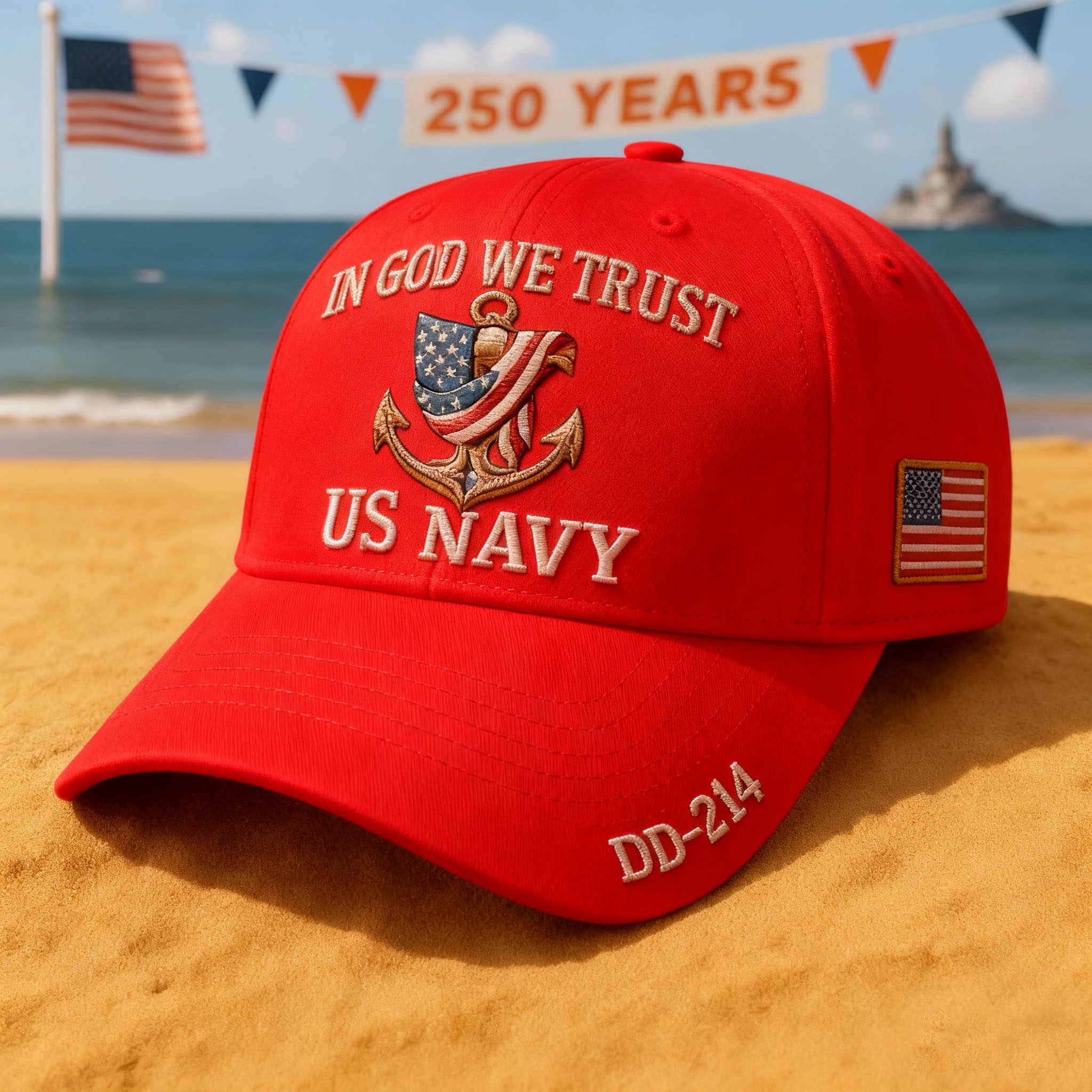 US Navy Veteran Art Print Hat