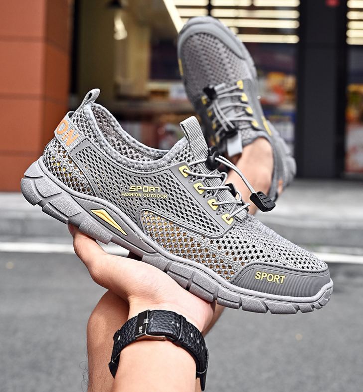 🔥Last Day 60% OFF🔥Men's Summer Orthopedic Breathable Lightweight Hollow-Out Running Mesh Shoes