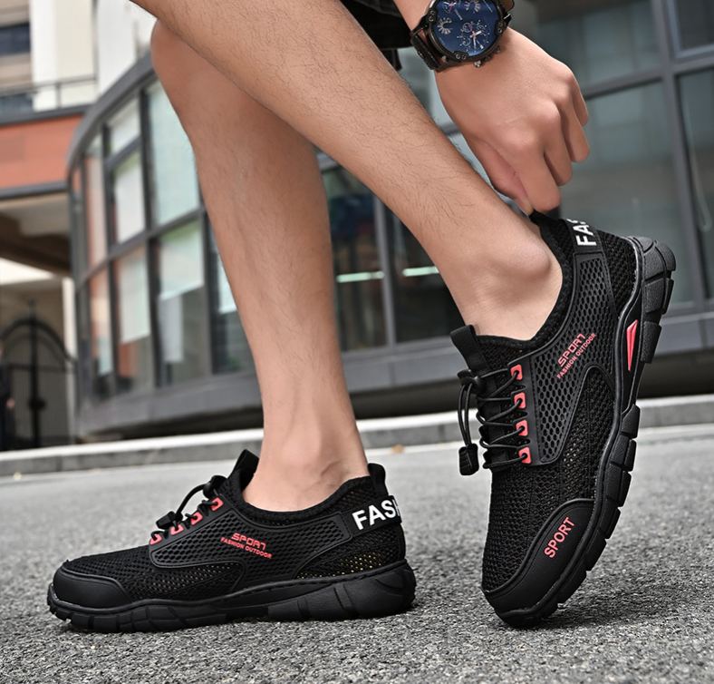 🔥Last Day 60% OFF🔥Men's Summer Orthopedic Breathable Lightweight Hollow-Out Running Mesh Shoes