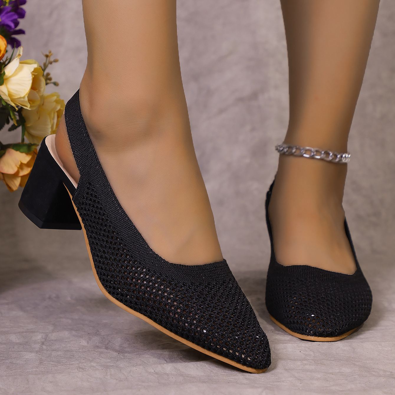 🔥LAST DAY 50% OFF-Breathable High-Heel Slipper Sandals for Women