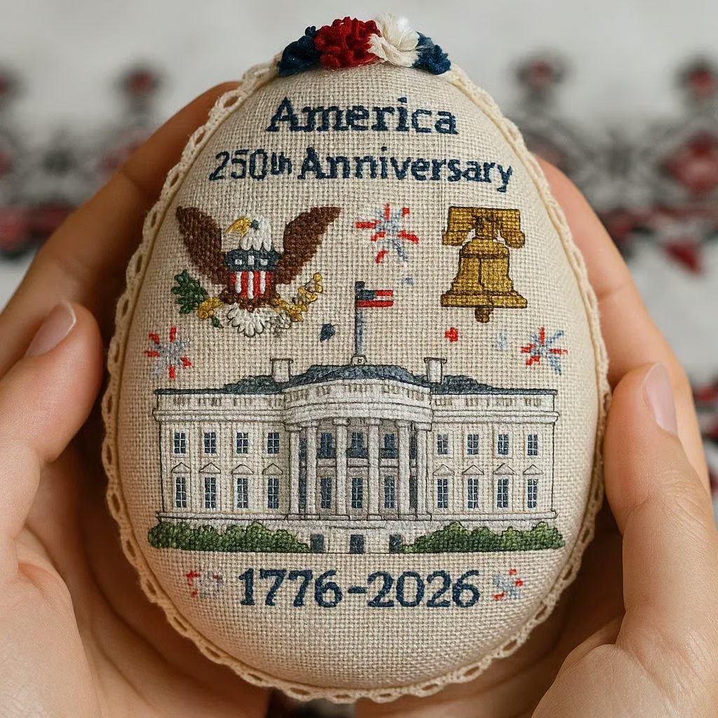 🔥LAST DAY 50% OFF - America 250th Anniversary Eagle Ornament - Cross Stitch Kit