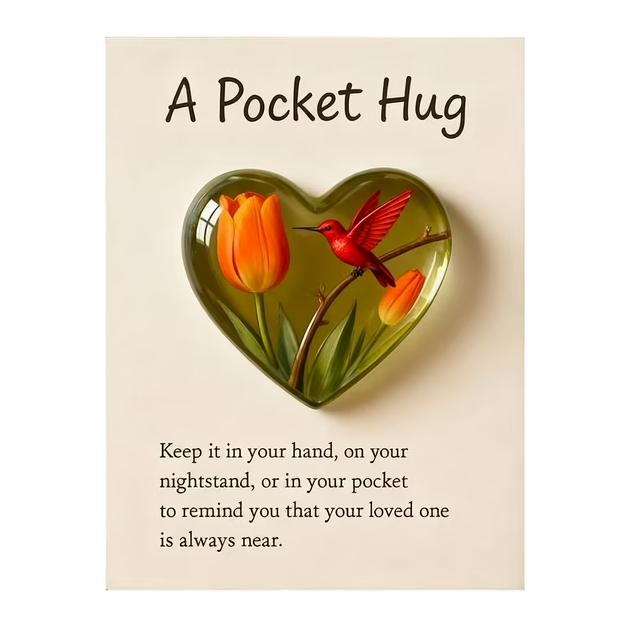 🎁 A Pocket Hug|A pocket-sized plush toy with a heart design, includes a greeting card, a perfect gift for friends, sisters, and brothers.