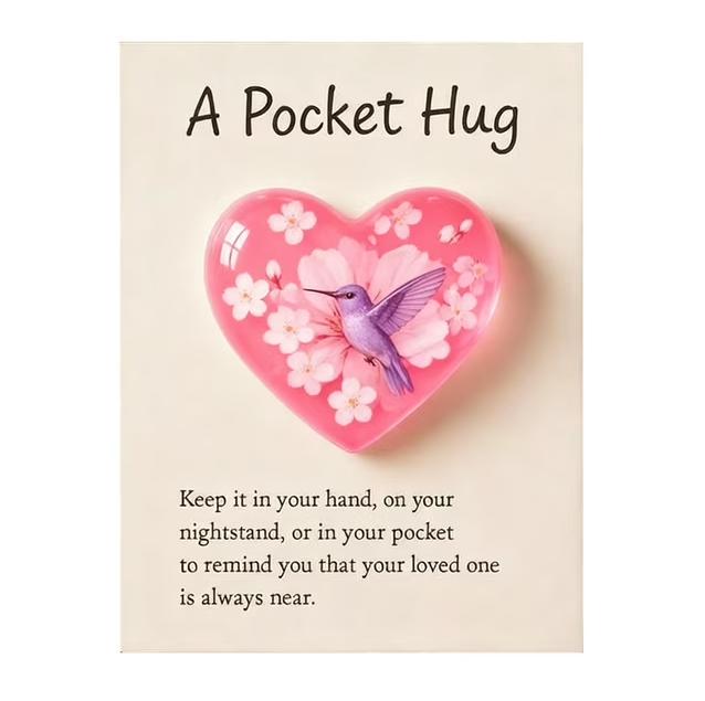 🎁 A Pocket Hug|A pocket-sized plush toy with a heart design, includes a greeting card, a perfect gift for friends, sisters, and brothers.
