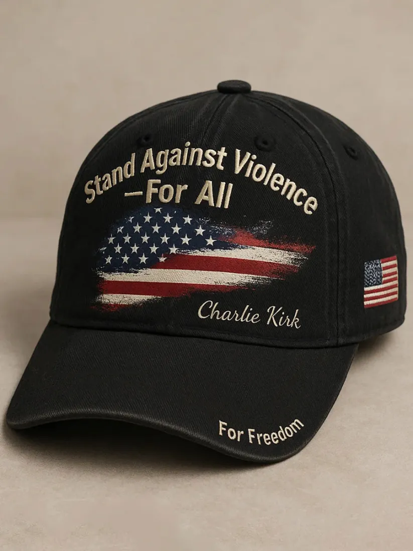 Unisex Freedom American Flag Print Baseball Cap