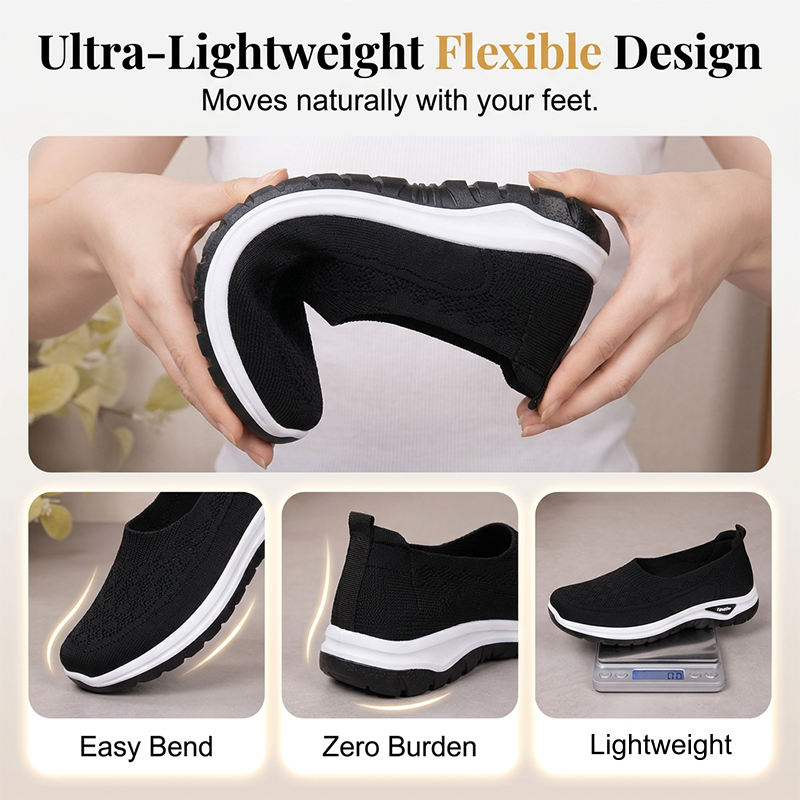 Women's Breathable Mesh Slip-On Walking Shoes