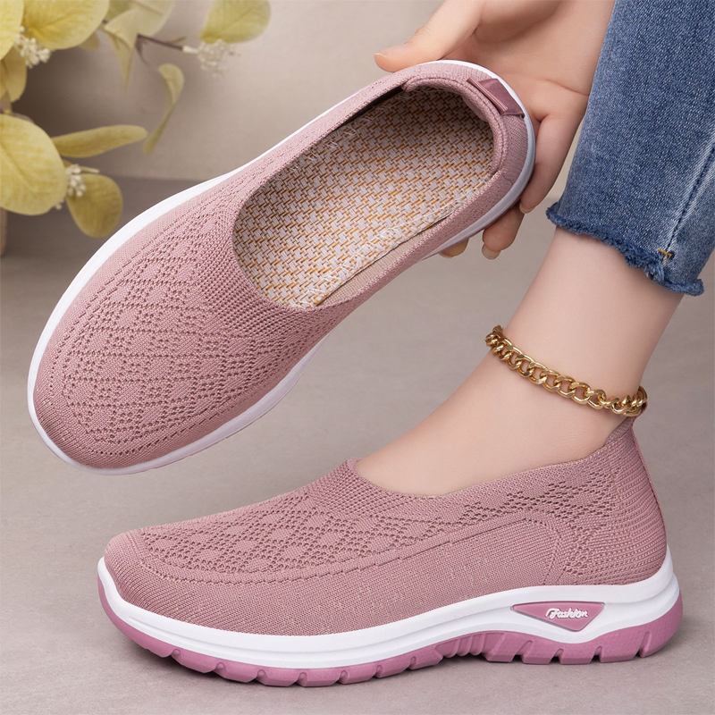 Women's Breathable Mesh Slip-On Walking Shoes