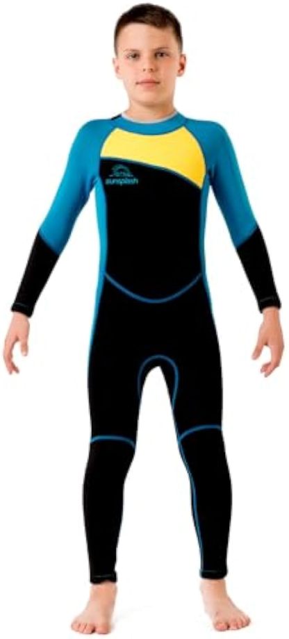 Thermo-Badeanzug für Kinder | 3–10 Jahre | Unisex | 2,5 mm Neopren | Schwimmen | UV-Schutz LSF 50+ | Sonnenspritzer